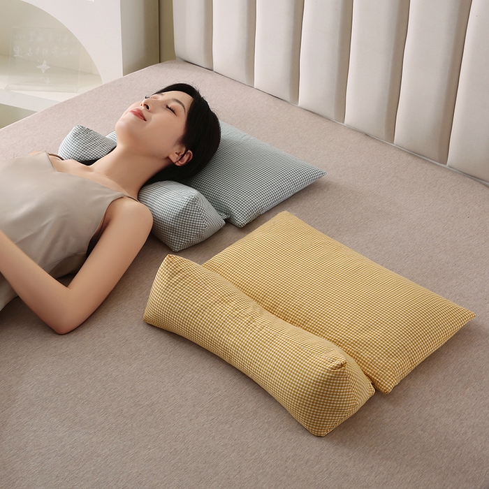 永光家居 2026新款格子全棉水洗荞麦枕枕头枕芯（不供多多） 组合图仅供参考不可下单