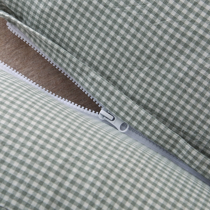 91家纺网 家纺一手货源 找家纺 永光家居 2026新款格子全棉水洗荞麦枕枕头枕芯（不供多多） 蓝色