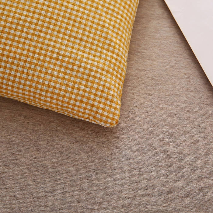 91家纺网 家纺一手货源 找家纺 永光家居 2026新款格子全棉水洗荞麦枕枕头枕芯（不供多多） 黄色