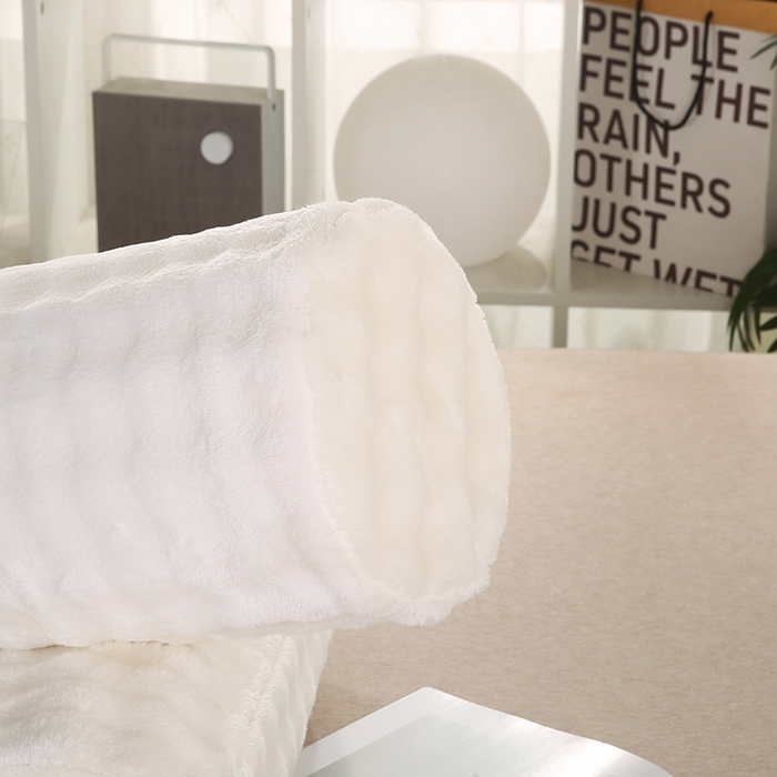 91家纺网 家纺一手货源 找家纺 永光家居 2026新款记忆棉圆柱枕枕头枕芯（不供多多） 兔毛绒 白色