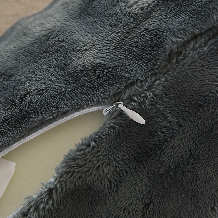 91家纺网 家纺一手货源 找家纺 永光家居 2026新款记忆棉圆柱枕枕头枕芯（不供多多） 兔毛绒 深灰