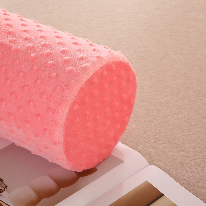 91家纺网 家纺一手货源 找家纺 永光家居 2026新款记忆棉圆柱枕枕头枕芯（不供多多） 绒豆豆 玉色