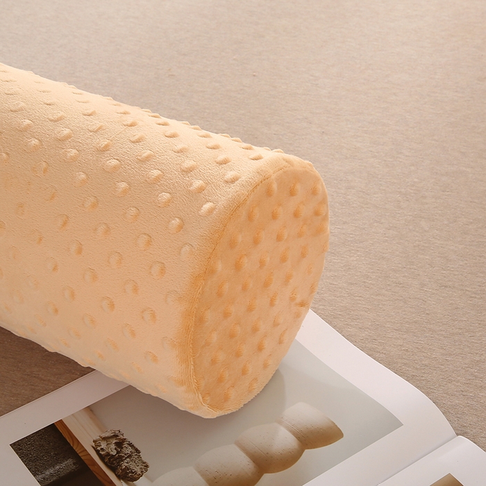 91家纺网 家纺一手货源 找家纺 永光家居 2026新款记忆棉圆柱枕枕头枕芯（不供多多） 绒豆豆 驼色