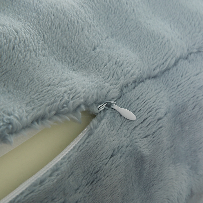 91家纺网 家纺一手货源 找家纺 永光家居 2026新款记忆棉圆柱枕枕头枕芯（不供多多） 兔毛绒 雾霾蓝