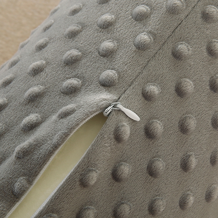 91家纺网 家纺一手货源 找家纺 永光家居 2026新款记忆棉圆柱枕枕头枕芯（不供多多） 绒豆豆 灰色