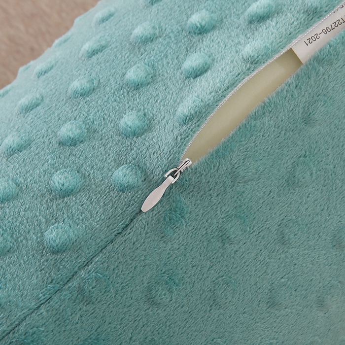 91家纺网 家纺一手货源 找家纺 永光家居 2026新款记忆棉圆柱枕枕头枕芯（不供多多） 绒豆豆 绿色