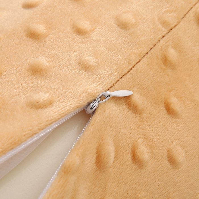 91家纺网 家纺一手货源 找家纺 永光家居 2026新款记忆棉圆柱枕枕头枕芯（不供多多） 绒豆豆 驼色