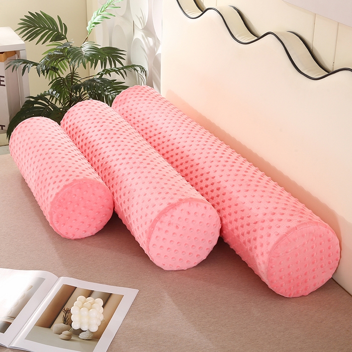 91家纺网 家纺一手货源 找家纺 永光家居 2026新款记忆棉圆柱枕枕头枕芯（不供多多） 绒豆豆 玉色