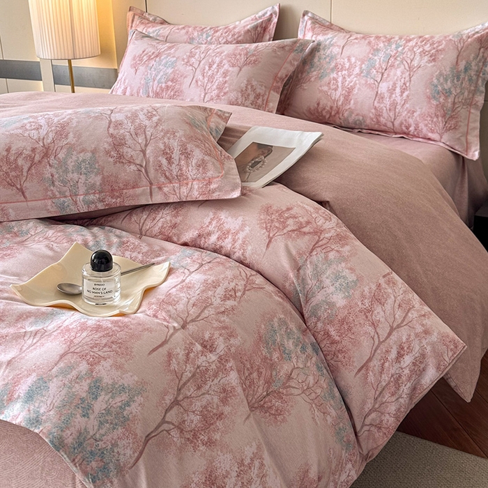 91家纺网 家纺一手货源 找家纺 简如 2025新款100%全棉纯棉磨毛四件套（有买家秀） 初心萌动