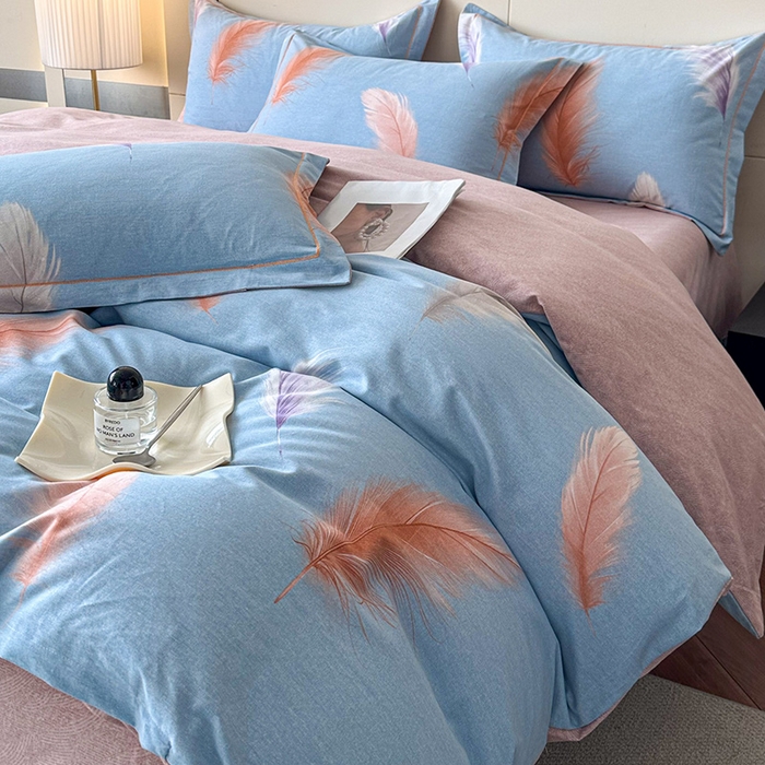 91家纺网 家纺一手货源 找家纺 （总）简如 2025新款100%全棉纯棉磨毛四件套（有买家秀）