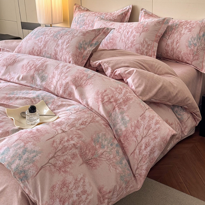 91家纺网 家纺一手货源 找家纺 简如 2025新款100%全棉纯棉磨毛四件套（有买家秀） 初心萌动