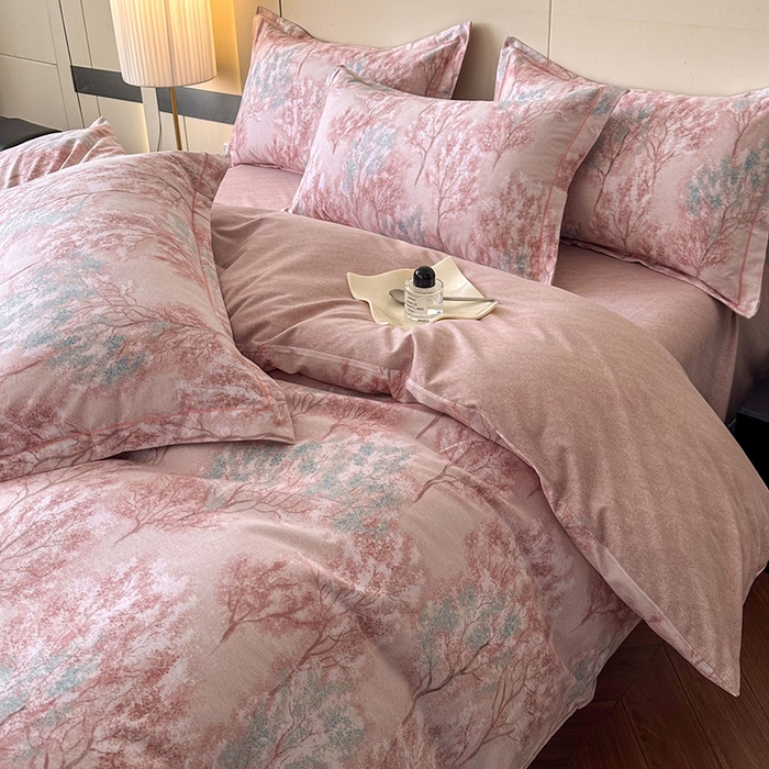 91家纺网 家纺一手货源 找家纺 简如 2025新款100%全棉纯棉磨毛四件套（有买家秀） 初心萌动