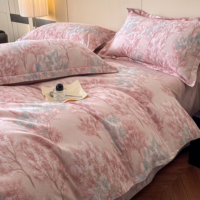 91家纺网 家纺一手货源 找家纺 简如 2025新款100%全棉纯棉磨毛四件套（有买家秀） 初心萌动