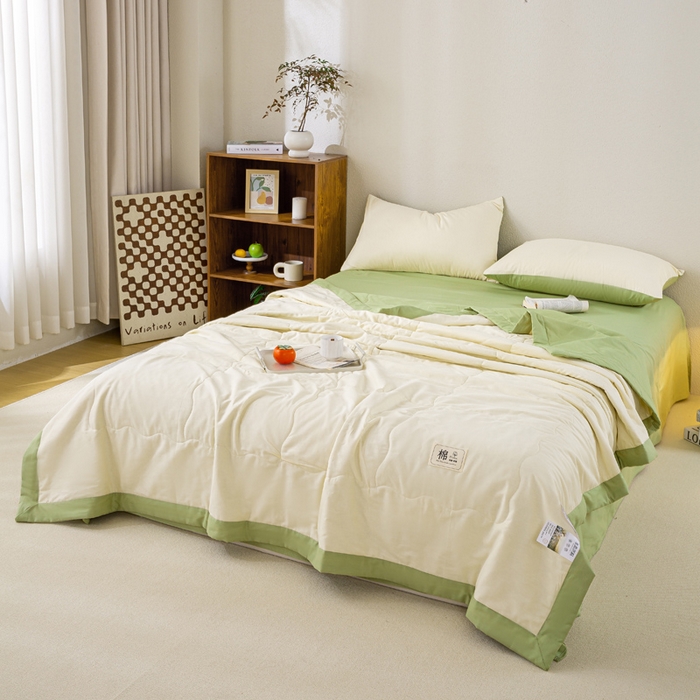 91家纺网 家纺一手货源 找家纺 （总）憨豆家纺 2026新款全棉纯棉棉花夏被夏凉被空调被直播（包检测）风格二