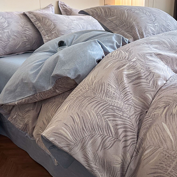 91家纺网 家纺一手货源 找家纺 简如 2025新款100%全棉纯棉磨毛四件套（有买家秀） 春苑