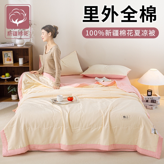 91家纺网 家纺一手货源 找家纺 （总）憨豆家纺 2026新款全棉纯棉棉花夏被夏凉被空调被直播（包检测）风格二