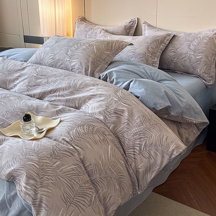 91家纺网 家纺一手货源 找家纺 简如 2025新款100%全棉纯棉磨毛四件套（有买家秀） 春苑