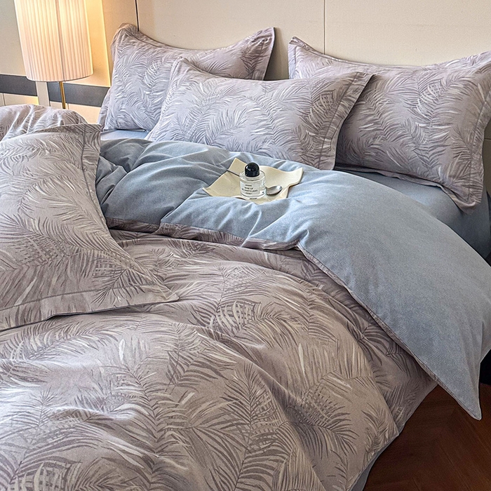 91家纺网 家纺一手货源 找家纺 简如 2025新款100%全棉纯棉磨毛四件套（有买家秀） 春苑