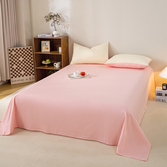 91家纺网 家纺一手货源 找家纺 憨豆家纺 2026新款全棉纯棉棉花夏被夏凉被空调被直播（包检测）风格二 浅粉+奶昔白