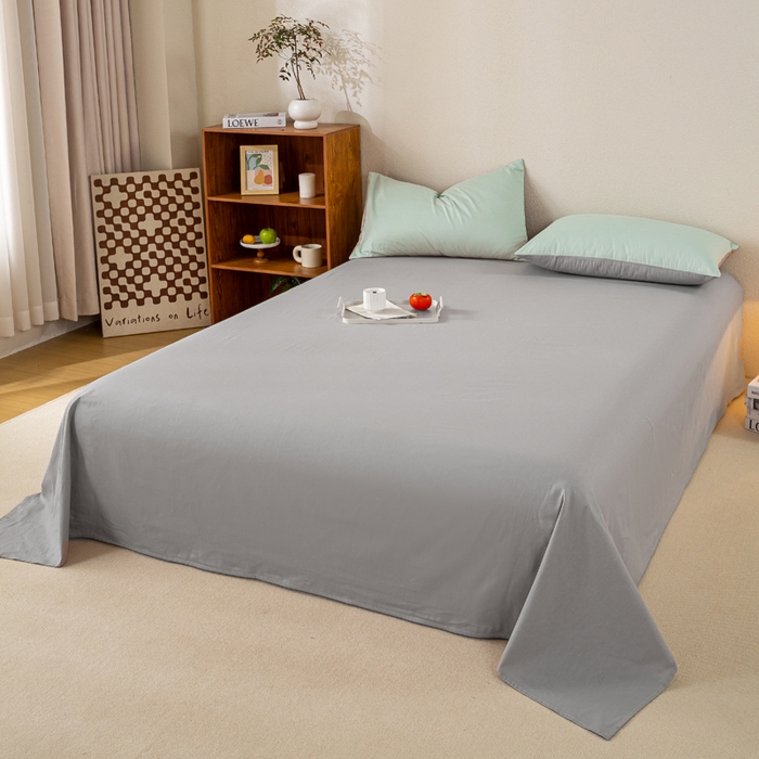 91家纺网 家纺一手货源 找家纺 憨豆家纺 2026新款全棉纯棉棉花夏被夏凉被空调被直播（包检测）风格二 山灰+抹茶绿