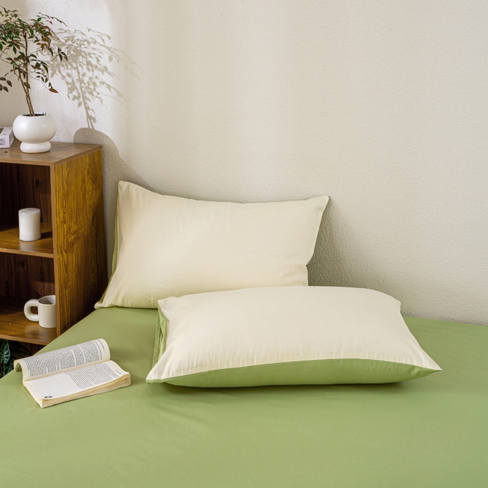 91家纺网 家纺一手货源 找家纺 憨豆家纺 2026新款全棉纯棉棉花夏被夏凉被空调被直播（包检测）风格二 果绿+奶昔白