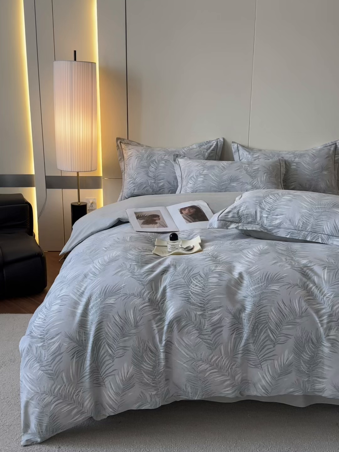 91家纺网 家纺一手货源 找家纺 简如 2025新款100%全棉纯棉磨毛四件套（有买家秀） 春苑-绿