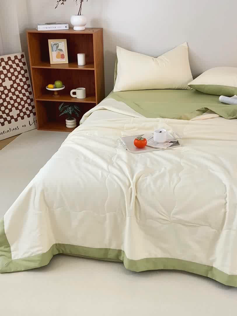 91家纺网 家纺一手货源 找家纺 （总）憨豆家纺 2026新款全棉纯棉棉花夏被夏凉被空调被直播（包检测）风格二