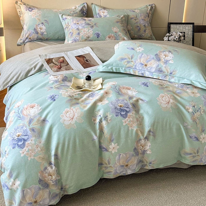 91家纺网 家纺一手货源 找家纺 简如 2025新款100%全棉纯棉磨毛四件套（有买家秀） 寄语玫瑰