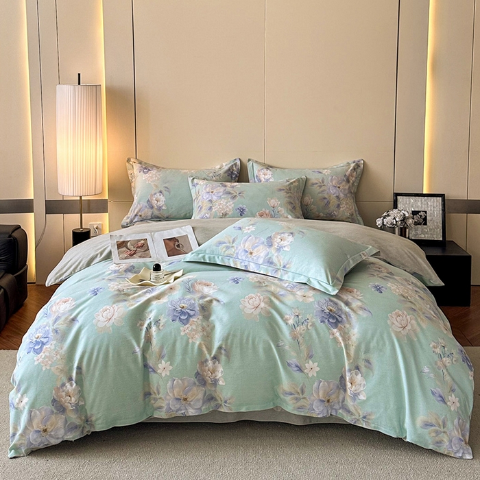 91家纺网 家纺一手货源 找家纺 简如 2025新款100%全棉纯棉磨毛四件套（有买家秀） 寄语玫瑰