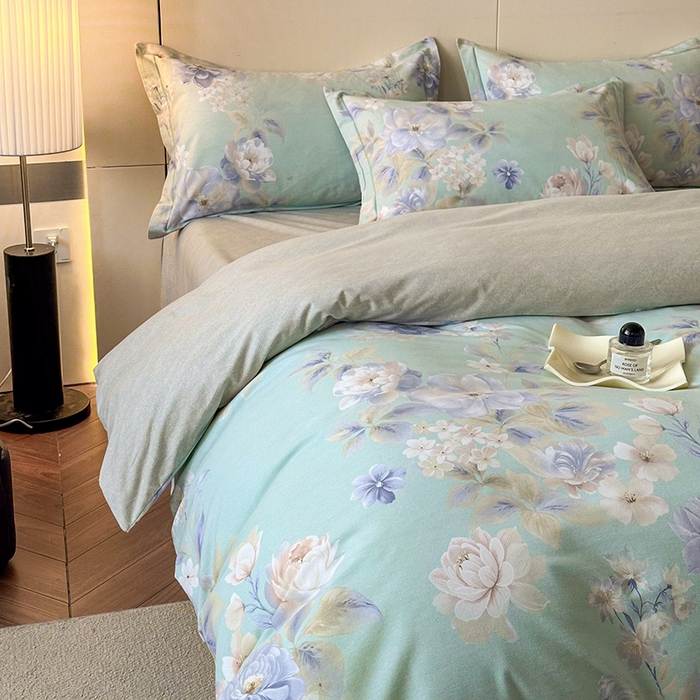 91家纺网 家纺一手货源 找家纺 简如 2025新款100%全棉纯棉磨毛四件套（有买家秀） 寄语玫瑰