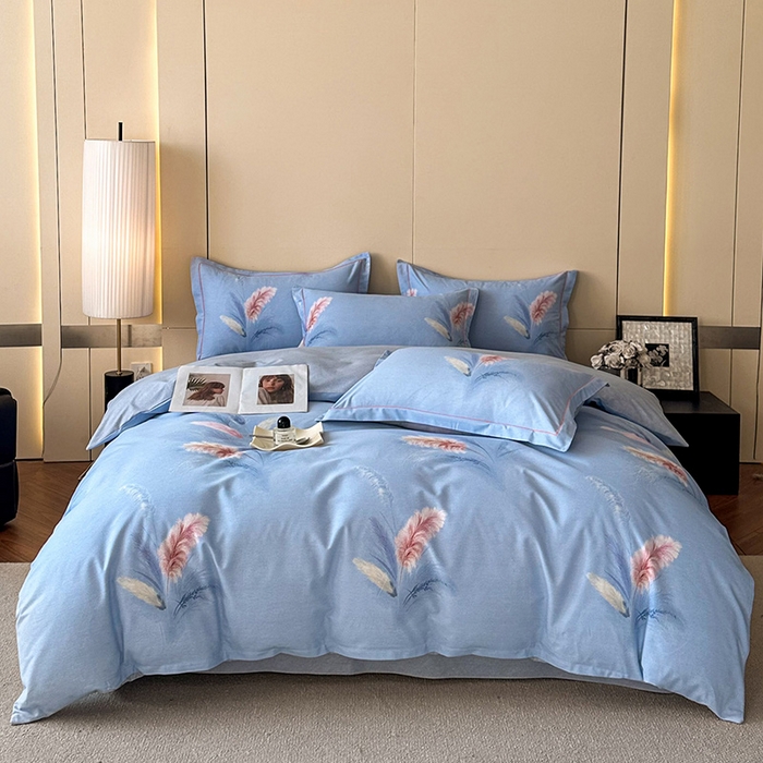 91家纺网 家纺一手货源 找家纺 简如 2025新款100%全棉纯棉磨毛四件套（有买家秀）秋色宜人