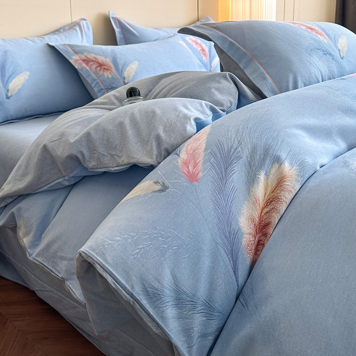 简如 2025新款100%全棉纯棉磨毛四件套（有买家秀）秋色宜人