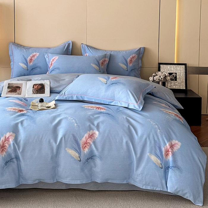 91家纺网 家纺一手货源 找家纺 简如 2025新款100%全棉纯棉磨毛四件套（有买家秀）秋色宜人