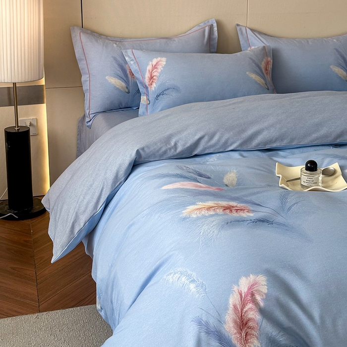 91家纺网 家纺一手货源 找家纺 简如 2025新款100%全棉纯棉磨毛四件套（有买家秀）秋色宜人