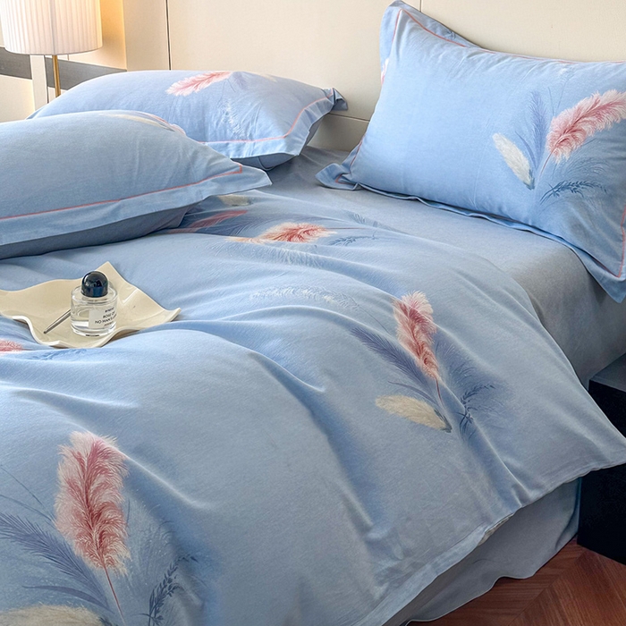 91家纺网 家纺一手货源 找家纺 简如 2025新款100%全棉纯棉磨毛四件套（有买家秀）秋色宜人