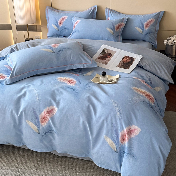 91家纺网 家纺一手货源 找家纺 简如 2025新款100%全棉纯棉磨毛四件套（有买家秀）秋色宜人