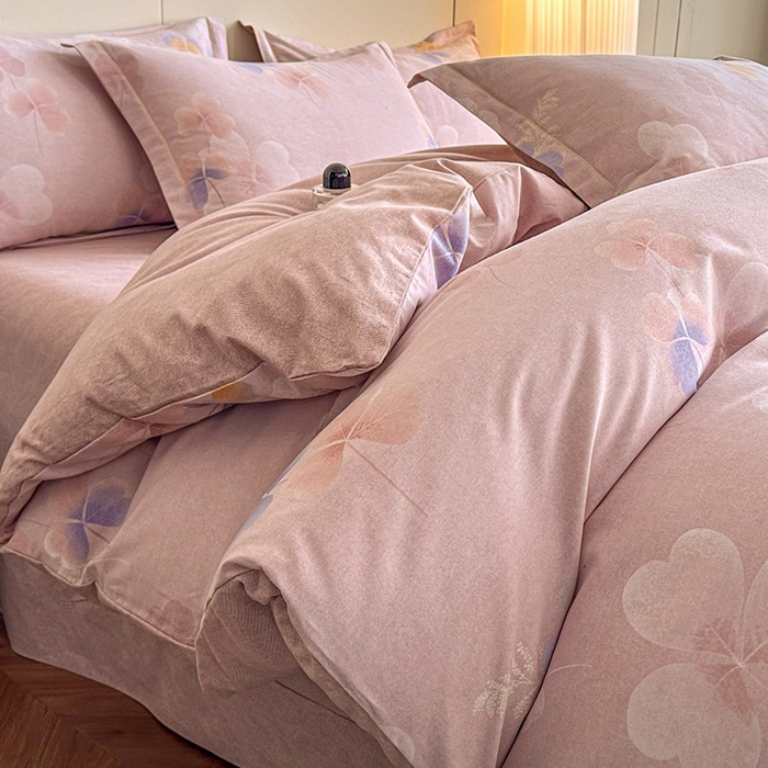 91家纺网 家纺一手货源 找家纺 简如 2025新款100%全棉纯棉磨毛四件套（有买家秀） 婉约之恋