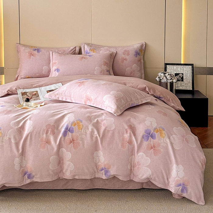 91家纺网 家纺一手货源 找家纺 简如 2025新款100%全棉纯棉磨毛四件套（有买家秀） 婉约之恋