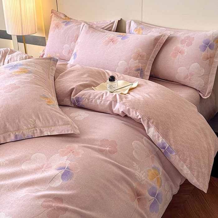 91家纺网 家纺一手货源 找家纺 简如 2025新款100%全棉纯棉磨毛四件套（有买家秀） 婉约之恋