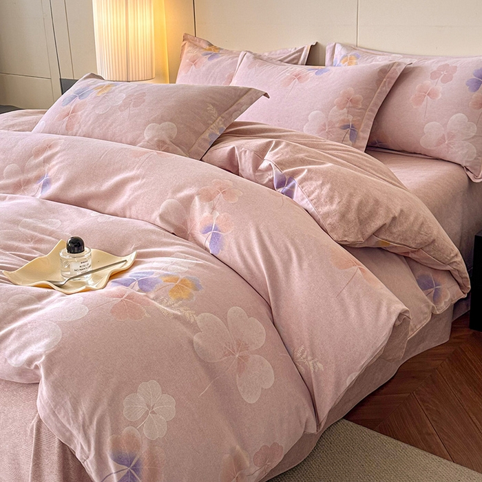 91家纺网 家纺一手货源 找家纺 简如 2025新款100%全棉纯棉磨毛四件套（有买家秀） 婉约之恋