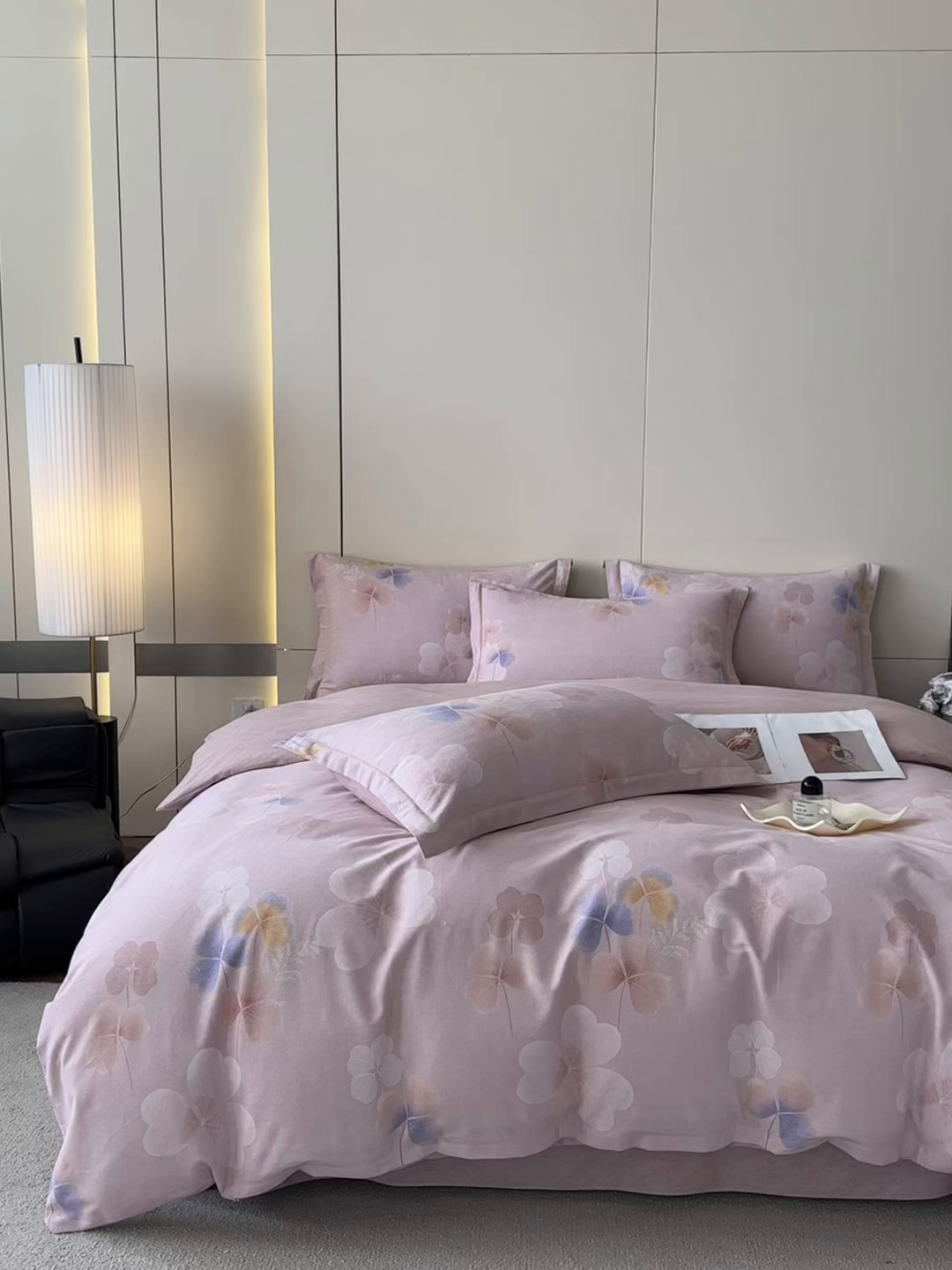 91家纺网 家纺一手货源 找家纺 简如 2025新款100%全棉纯棉磨毛四件套（有买家秀） 婉约之恋