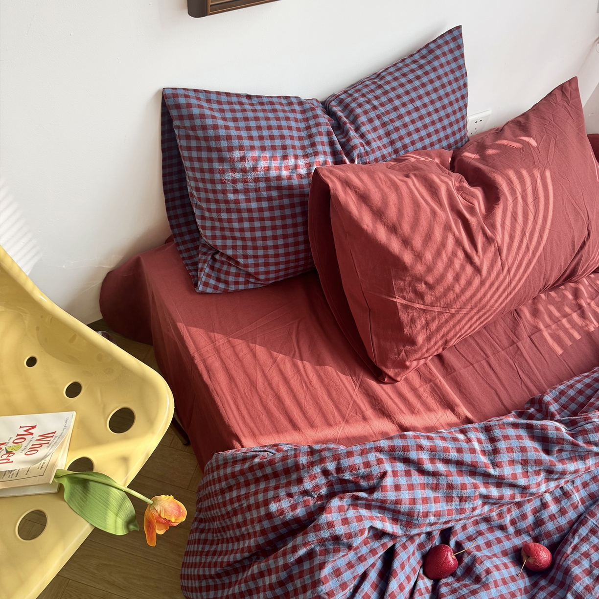 （总）例外 2026新款布拉格ins风色织水洗棉四件套