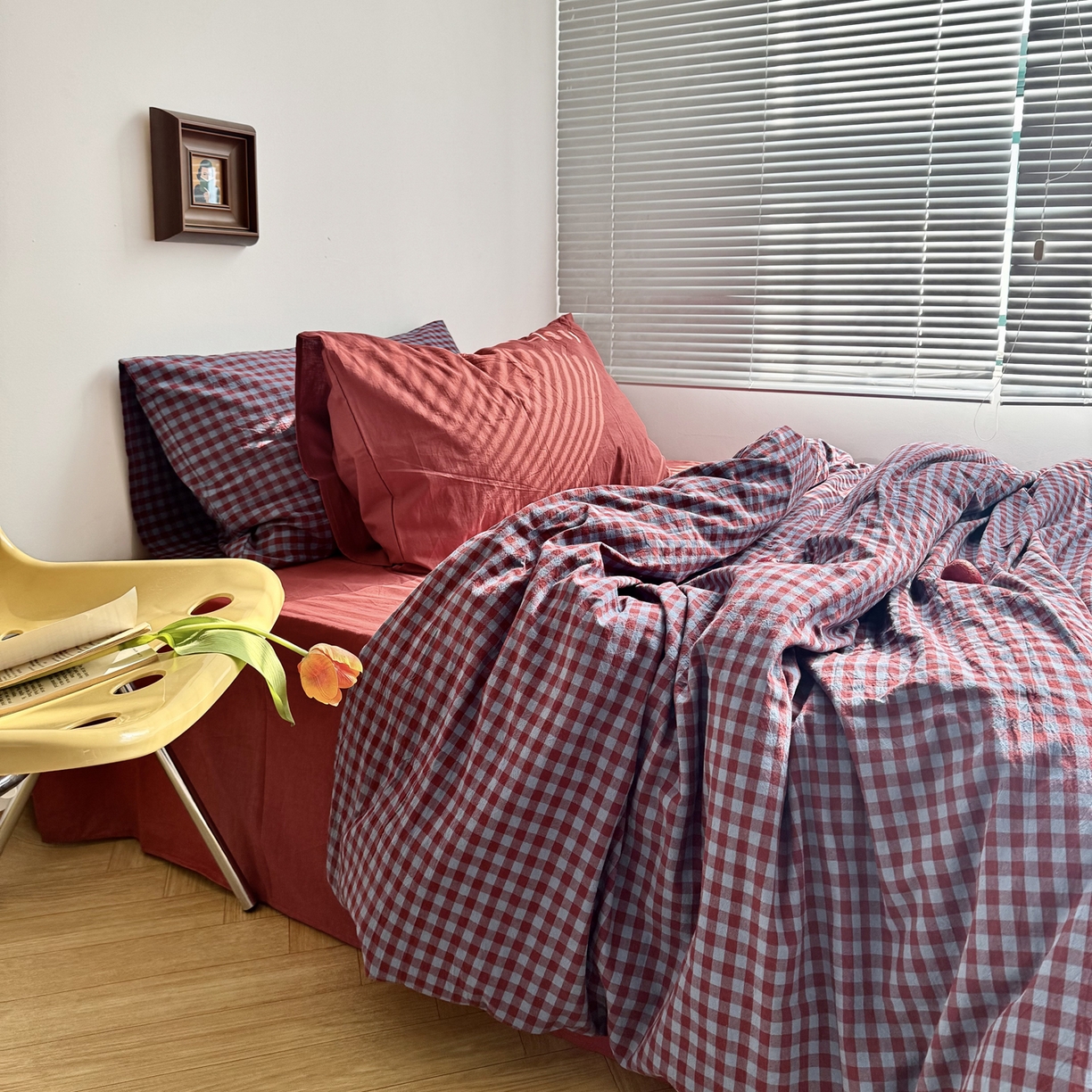 91家纺网 家纺一手货源 找家纺 （总）例外 2026新款布拉格ins风色织水洗棉四件套