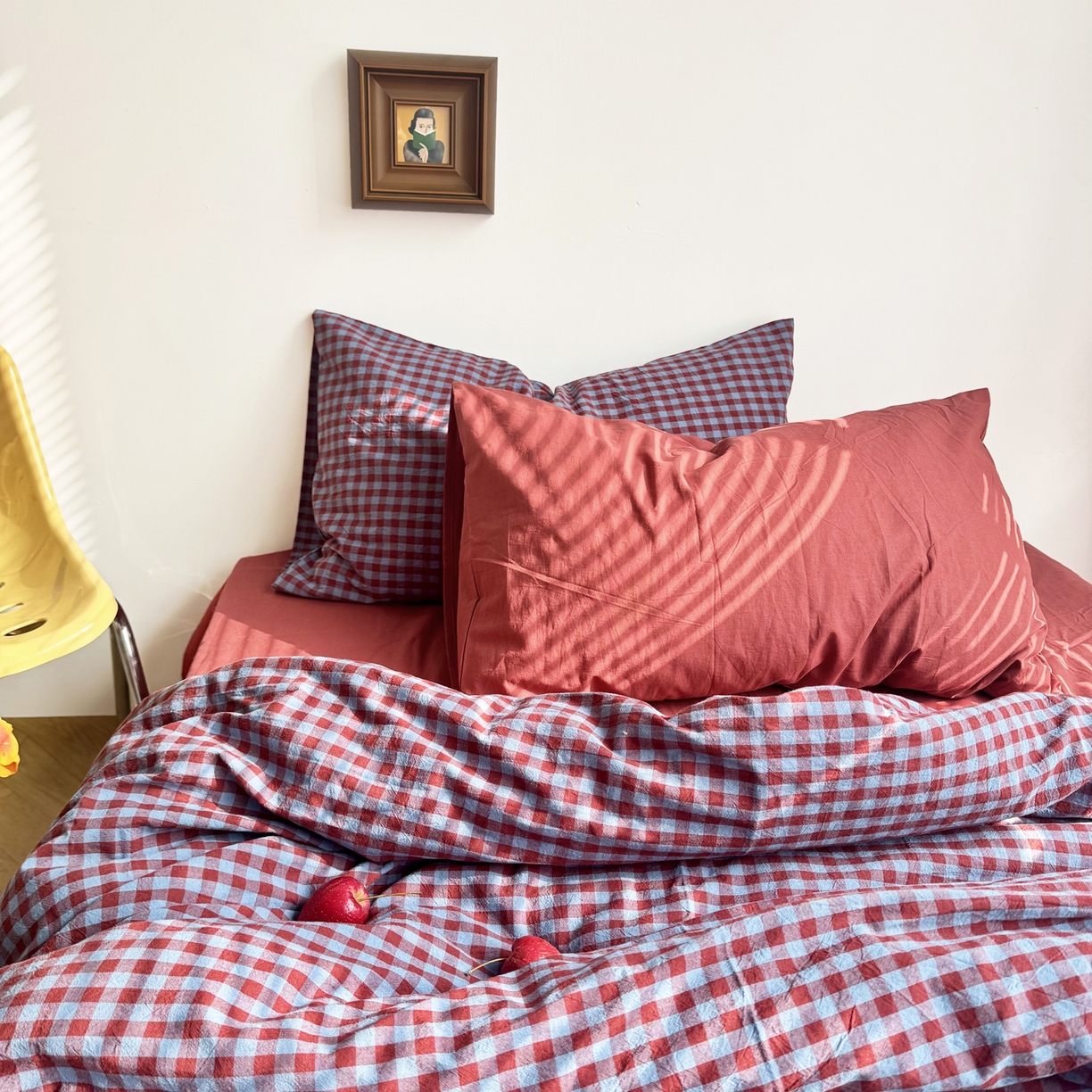 91家纺网 家纺一手货源 找家纺 （总）例外 2026新款布拉格ins风色织水洗棉四件套