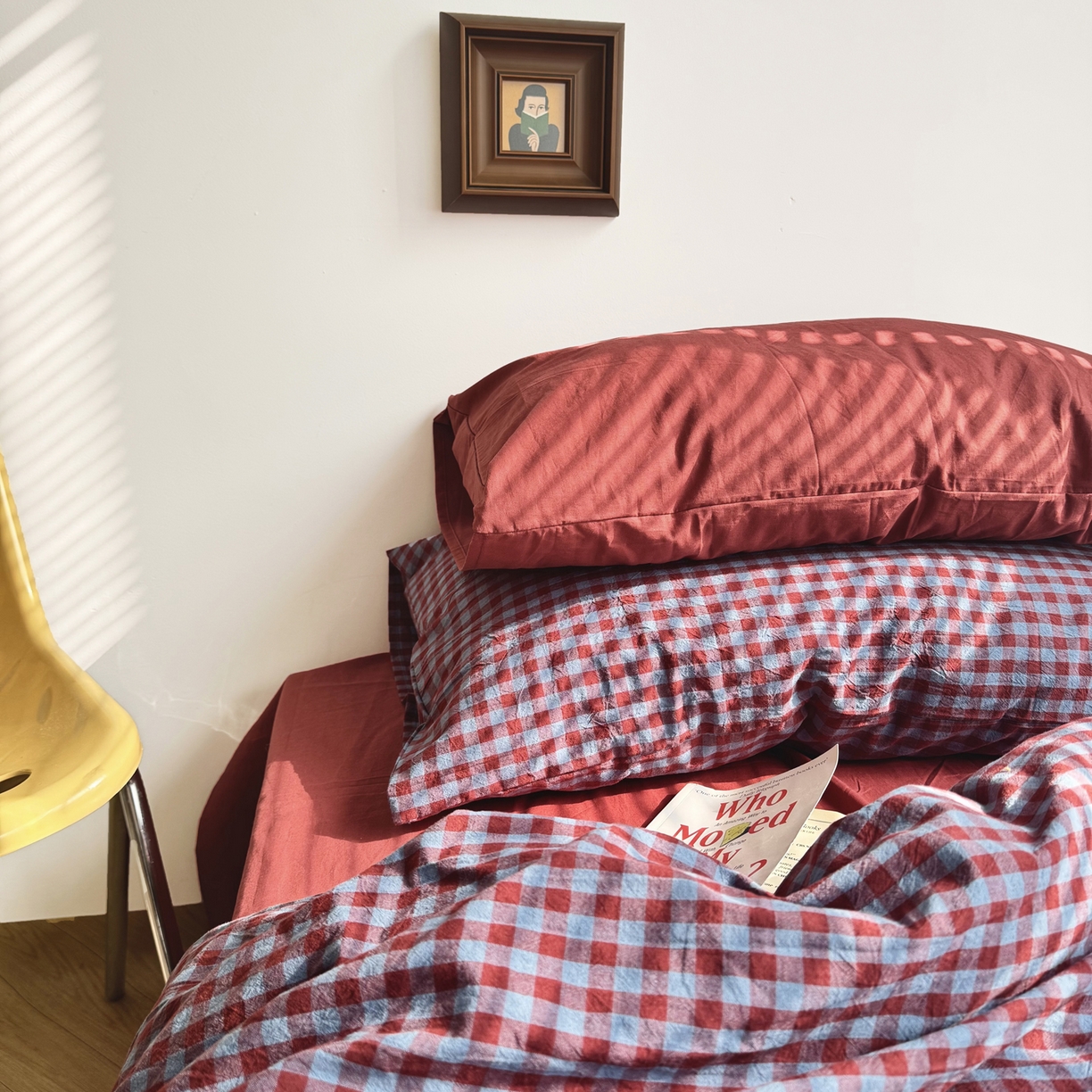 91家纺网 家纺一手货源 找家纺 （总）例外 2026新款布拉格ins风色织水洗棉四件套