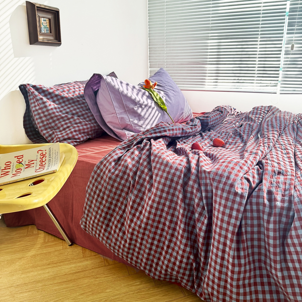 91家纺网 家纺一手货源 找家纺 （总）例外 2026新款布拉格ins风色织水洗棉四件套