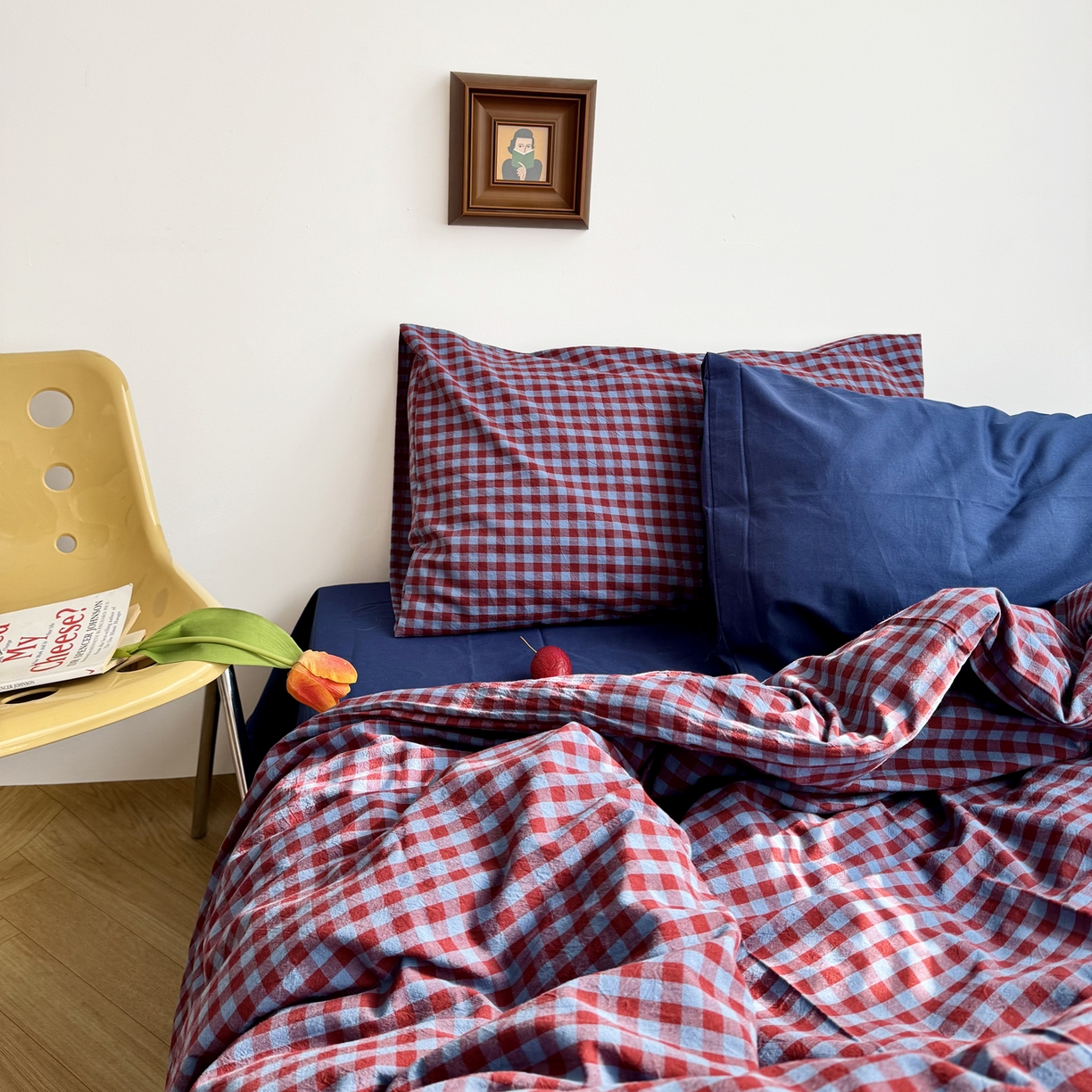 91家纺网 家纺一手货源 找家纺 （总）例外 2026新款布拉格ins风色织水洗棉四件套