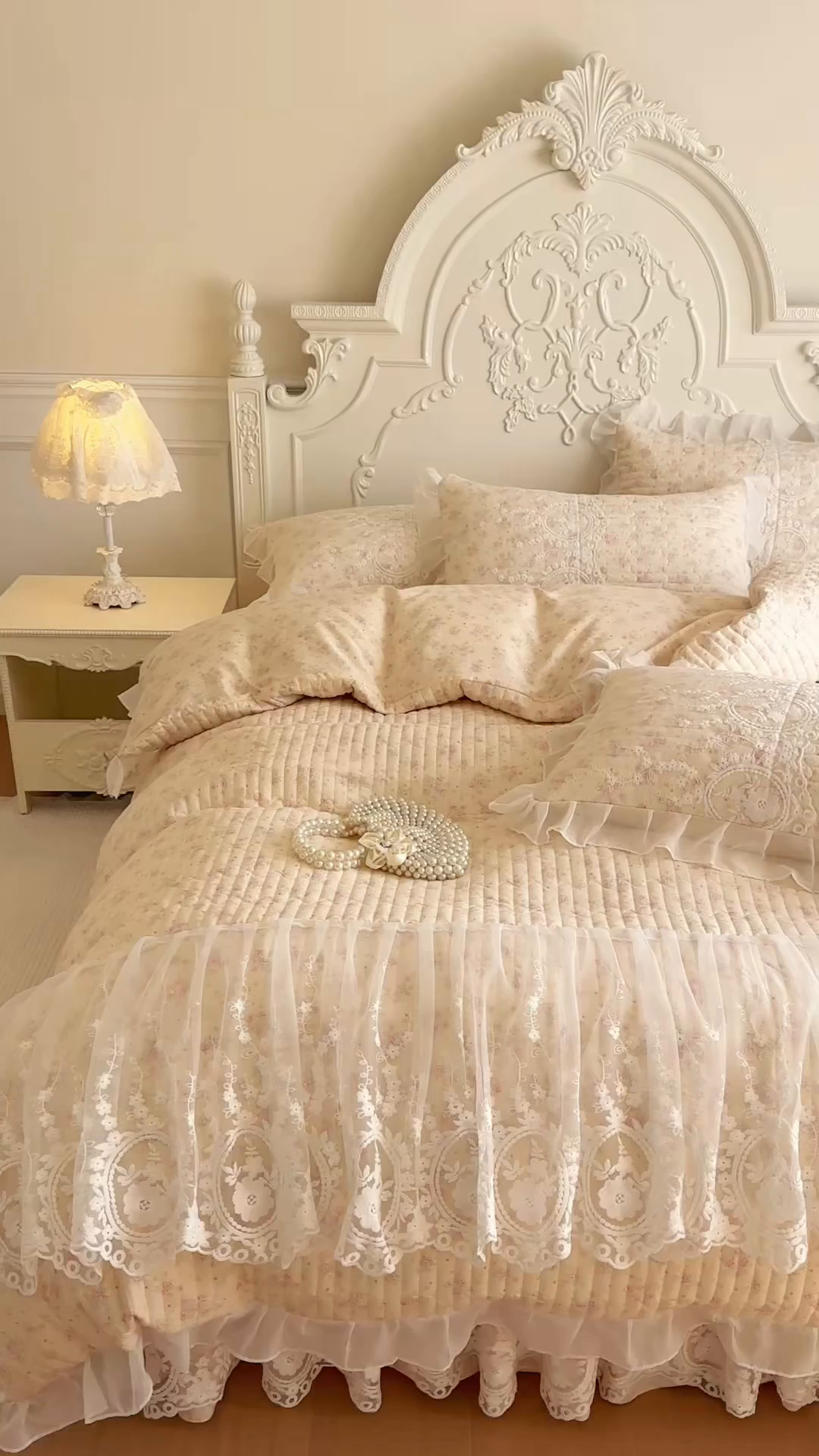 91家纺网 家纺一手货源 找家纺 恋尚 2026新款云感棉床笠式床裙四件套（控价225起） 茜茜