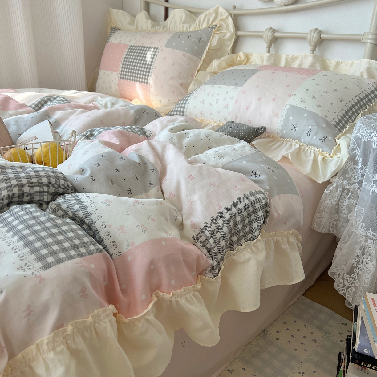 91家纺网 家纺一手货源 找家纺 （总）桃喜 2025新款韩系纯色200g牛奶绒柔软毛巾绣刺绣四件套