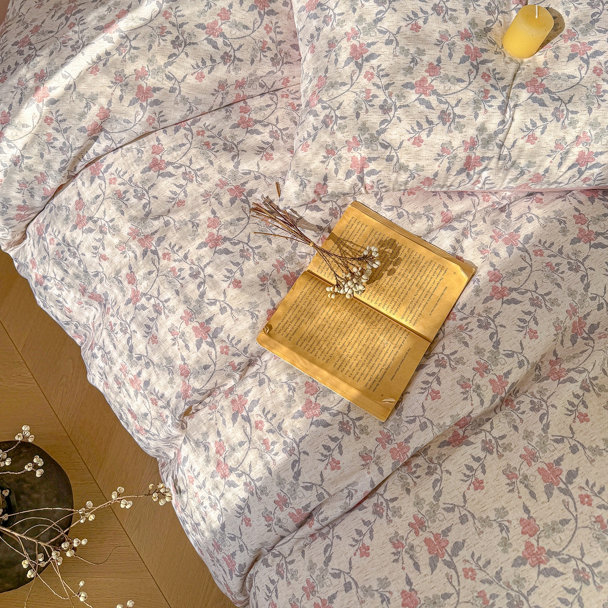 91家纺网 家纺一手货源 找家纺 （总）竹合家纺 2026春夏新品色织棉麻棉纱系列皱皱纱四件套